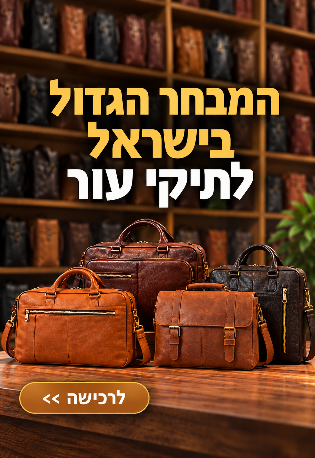 המבחר הגדול בישראל לתיקי עור- אלטר מזוודות ותיקים מ