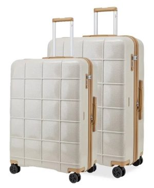 צמד מזוודות קשיחות איכותיות גדולה (29") + בינונית (25") Echolac Square Pro