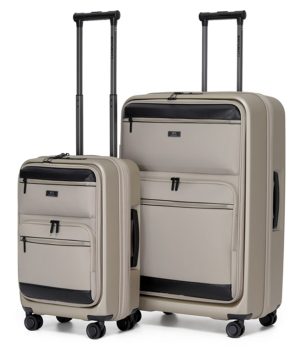 זוג מזוודות קשיחות גדולה (28") + קטנה (20") בפתיחה קדמית Eternity Tampa