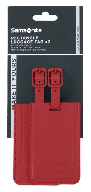 צמד תגי שם סמסונייט למזוודה Samsonite