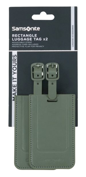 זוג תגי שם סמסונייט למזוודה Samsonite