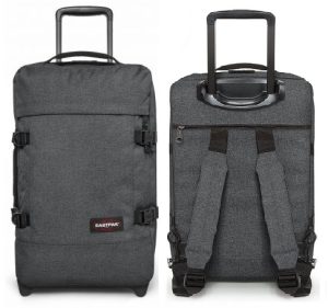 תיק נסיעות קטן על גלגלים למטוס + רצועות גב Eastpak Strapverz S